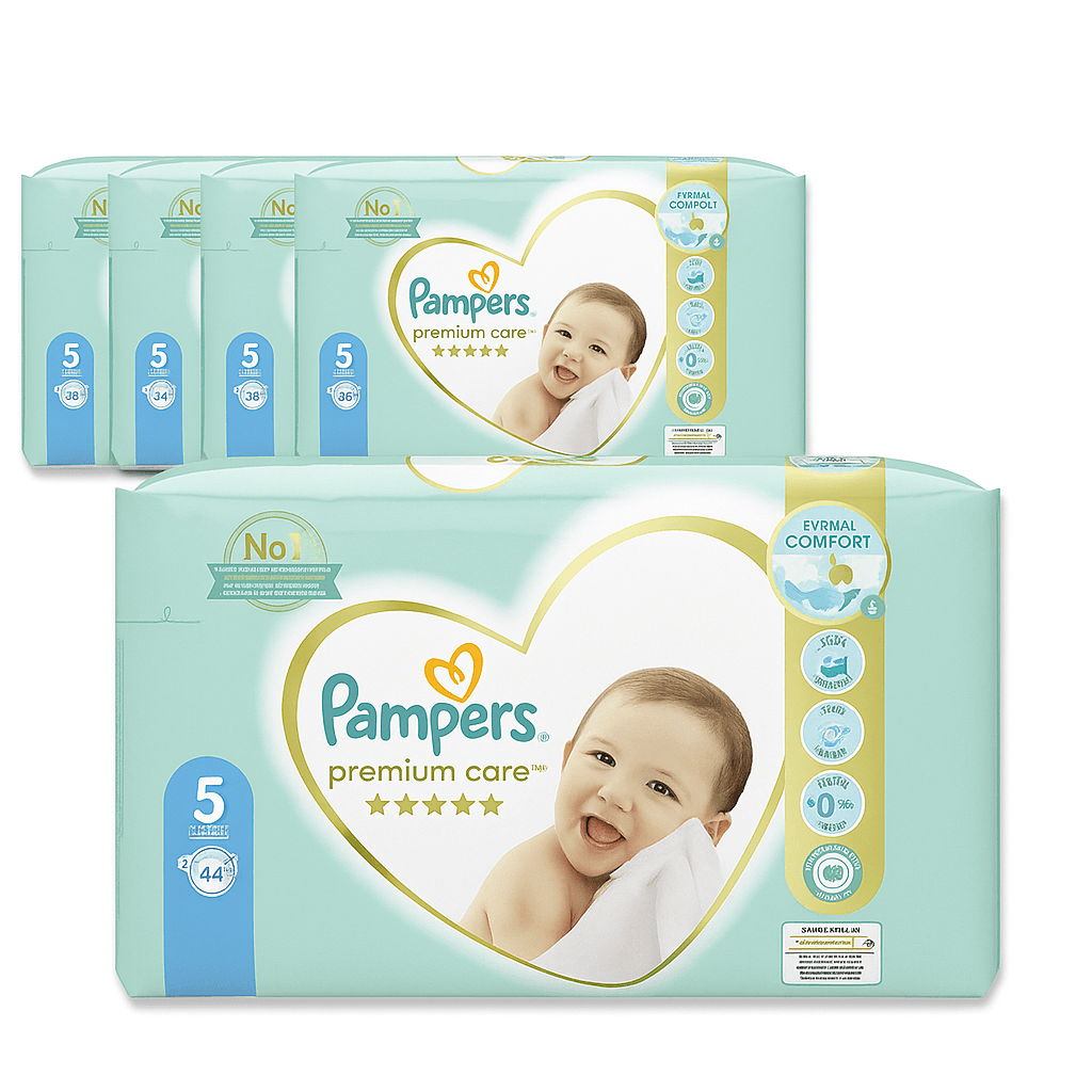 PAMPERS Premium Care Сет Пелени (5) 11-16kg/ 44/1 (4+1) = 220 пелени вкупно!