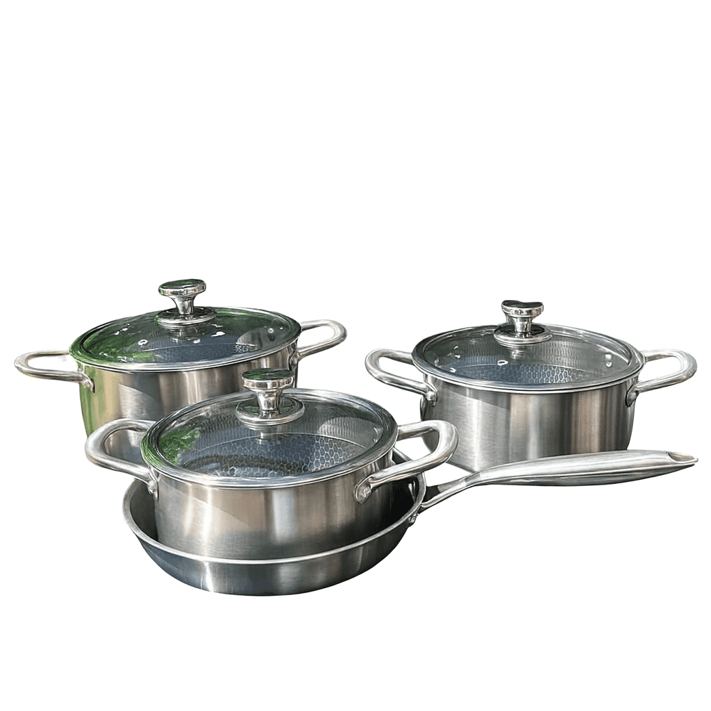 Сет Тенџериња и Тава со Стаклен Капак – 5 Слоја