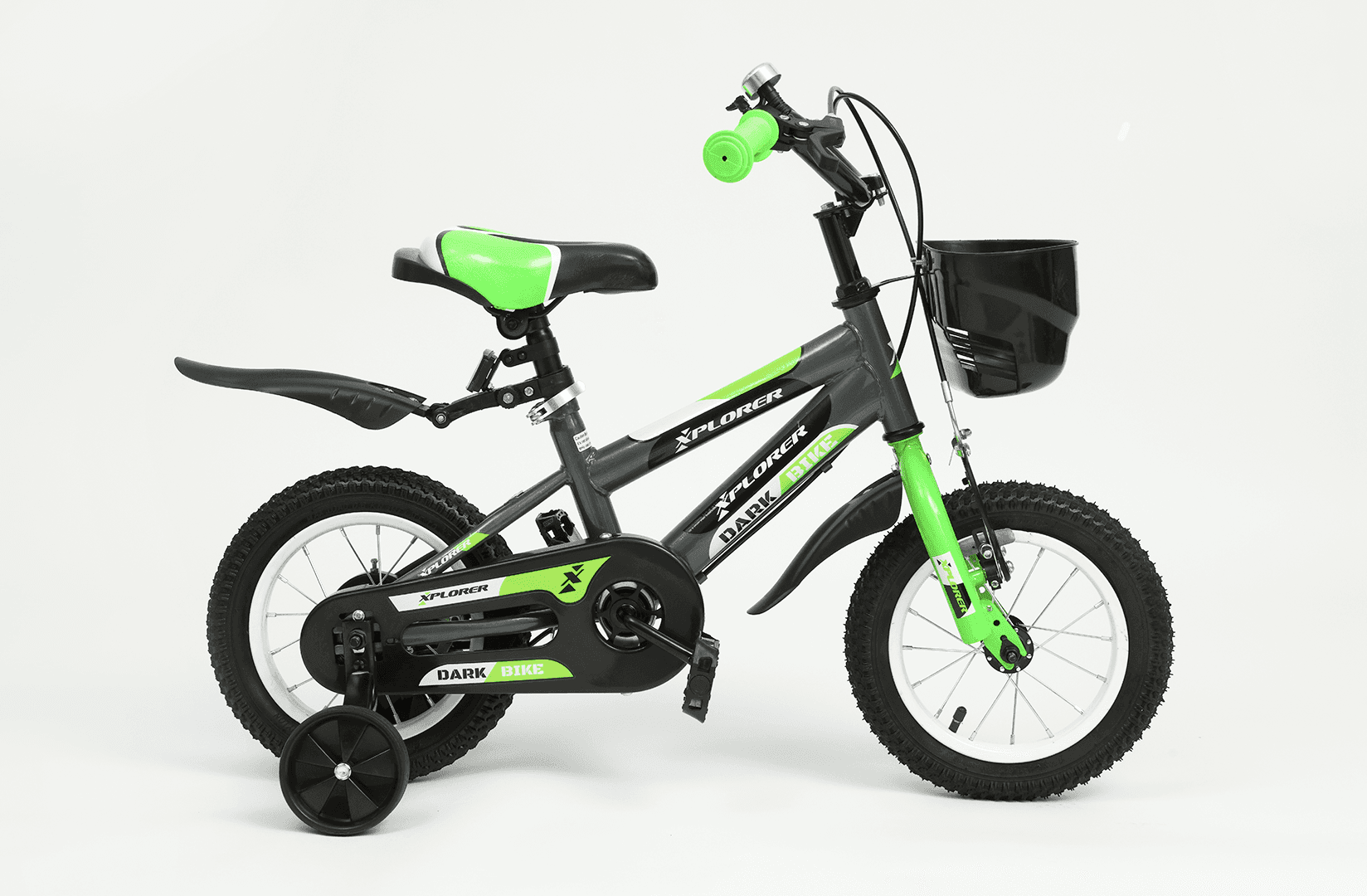 Xplorer Детски велосипед Dark 12", црно-зелен