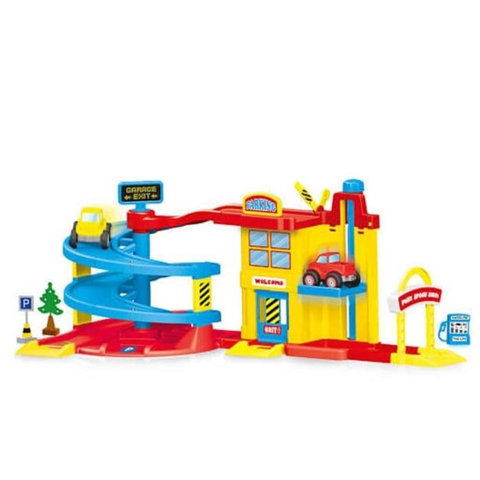 Детски паркинг со лифт и спирална патека - 40 делови