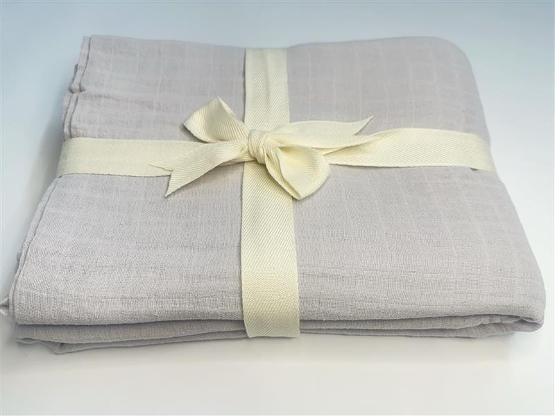 ALKALOID BEROVO Муслин Прекривка 120x120 100% памук Светло сива