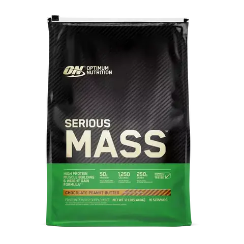 OPTIMUM NUTRITION Гејнер SERIOUS MASS, чоко путер од кикирики, 5.5кг.