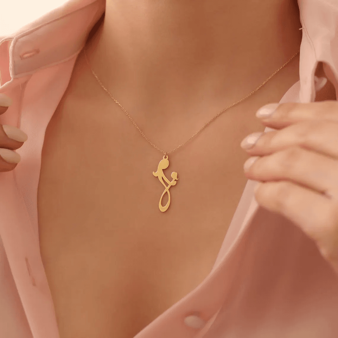 LUXARTO JEWELRY Ланче со мајка и бебе Silhouette