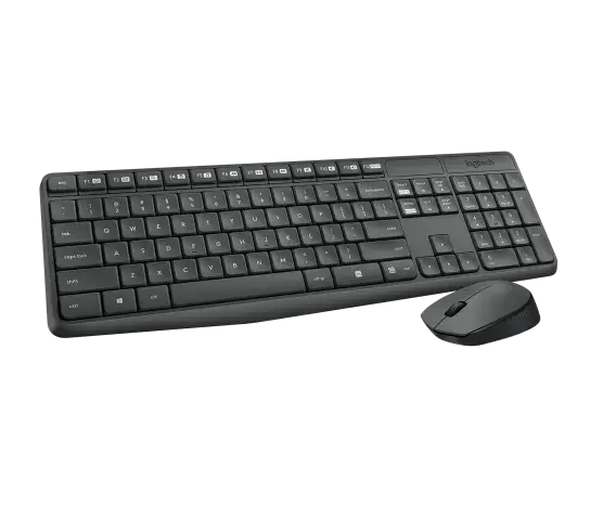 Комплет тастатура и глушец Logitech MK235, безжичен, црно-сив
