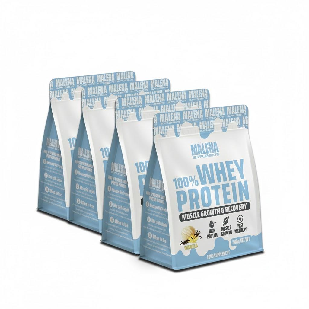 MALENA СЕТ ПРОТЕИНИ 4*500гр. ван/фстак/сол.карамел/колачиња