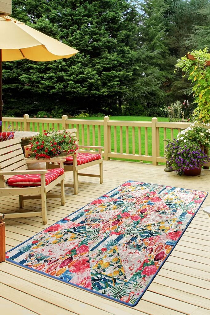 Концепт хипнозен тепих Тропски, 80х150см, розов