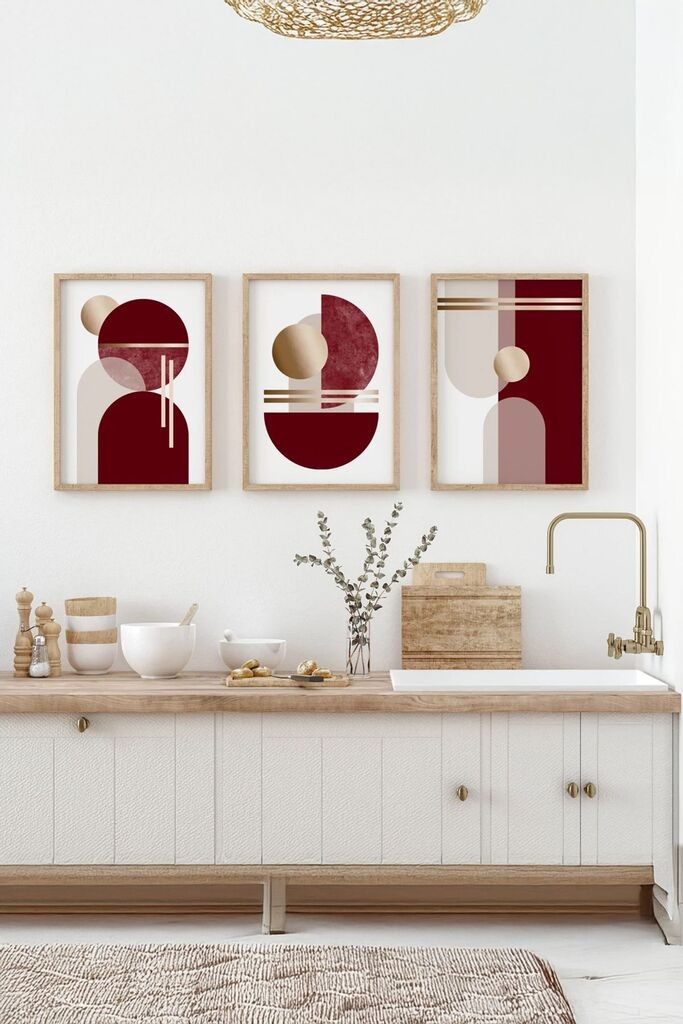 Декоративна слика Wallity Ersydata8-3348, 33x48 см, 3 дела