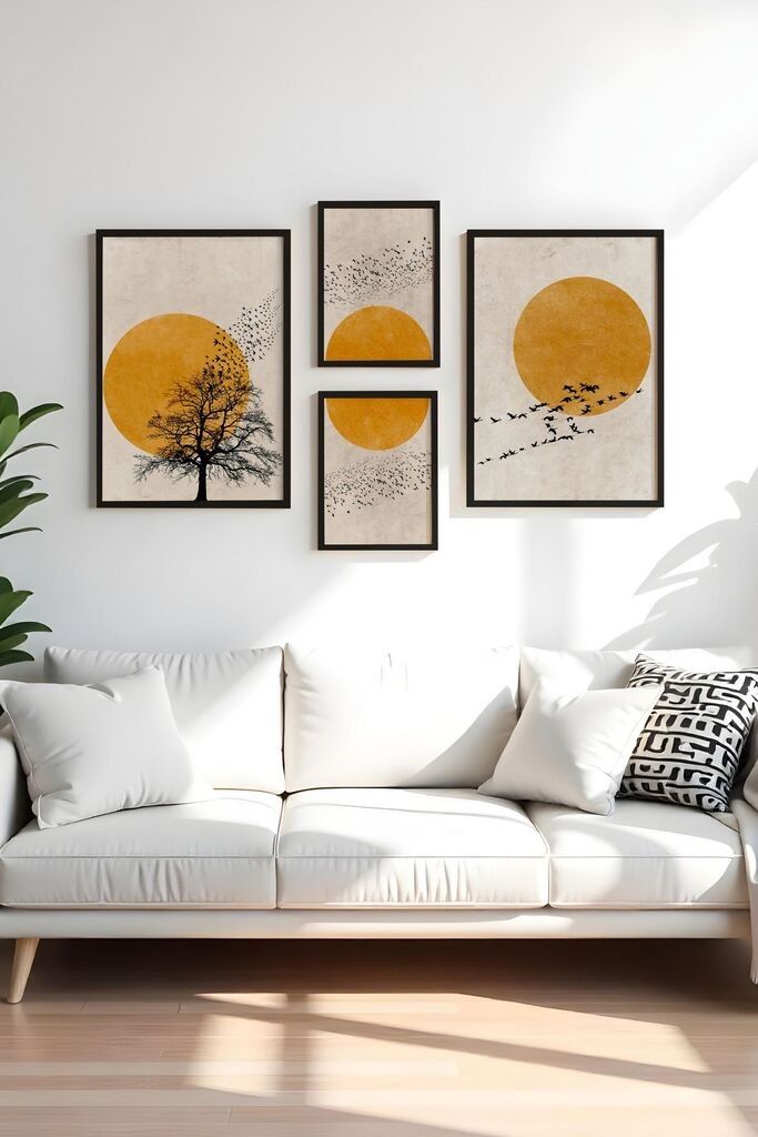 Декоративна слика Wallity Huhu455-S, 50x70 см, 4 дела