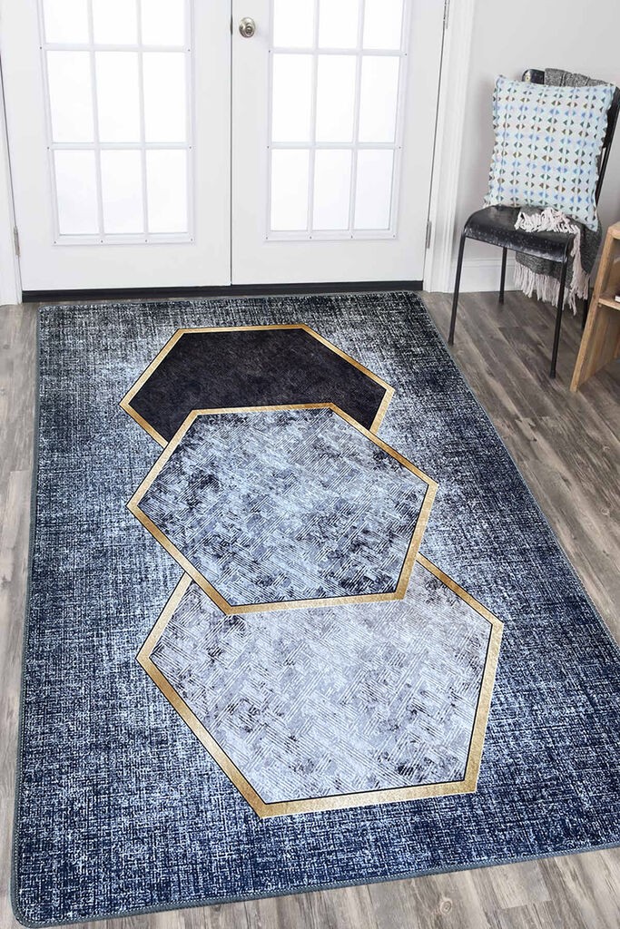 Тепих Conceptum Hypnose Yellowstone, 80x100 см, темно сив