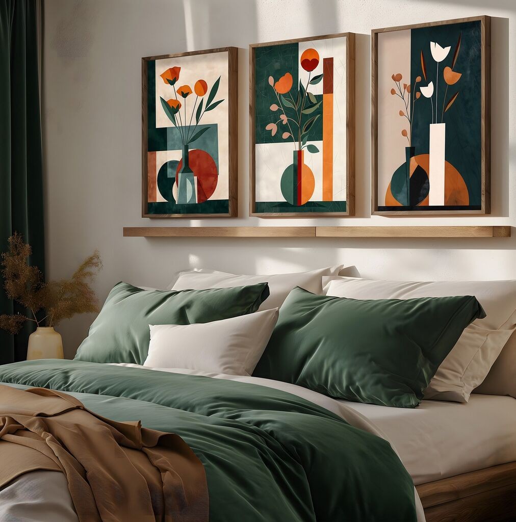 Wallity Декоративна слика HUM117, 50x70x3.5cm, 3 дела