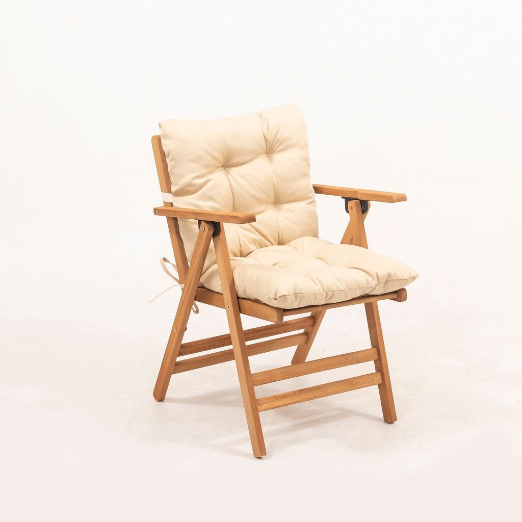 Градинарска столица Hanah Home MYL04, 45x89x43 см, беж