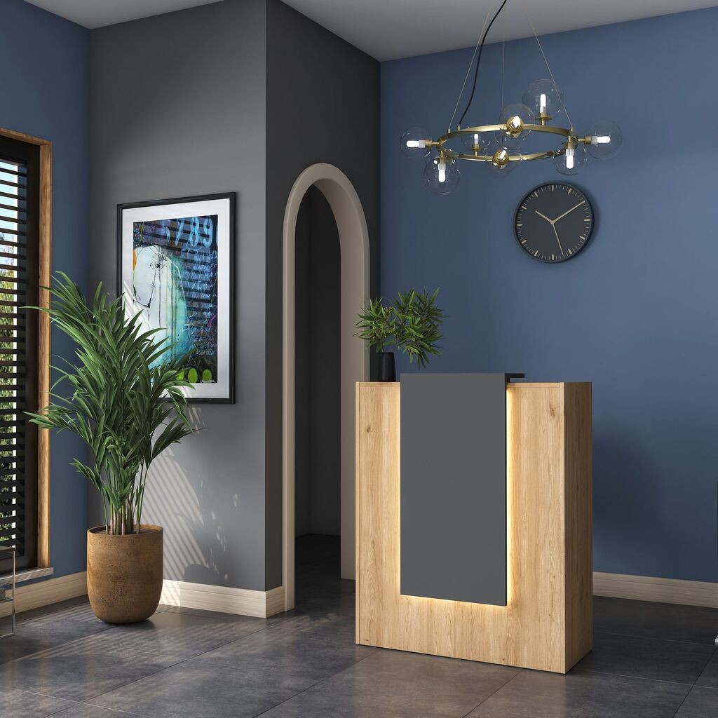 Приемна маса Hanah Home MA101 3859, 90x110x40 см, даб