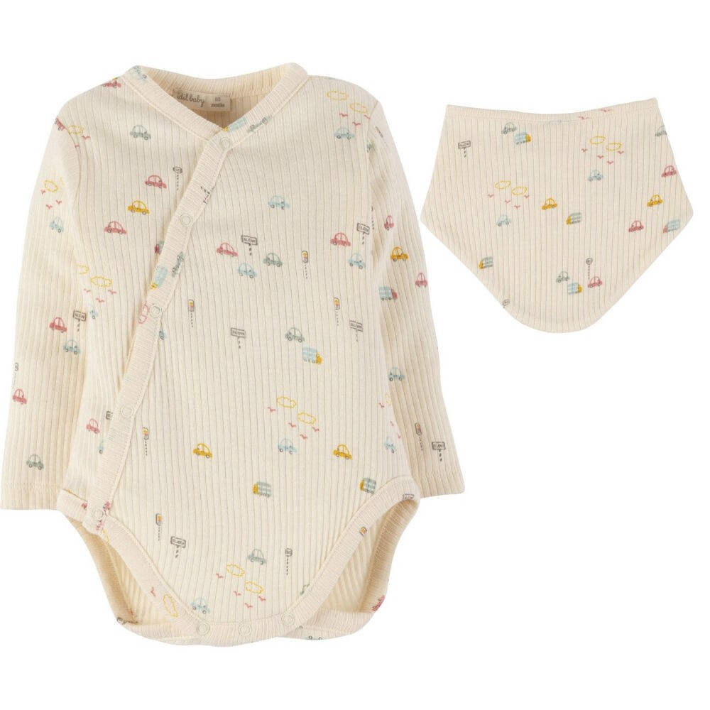 Idil Baby Mamino Organic Сет Боди на преклоп и лигавче