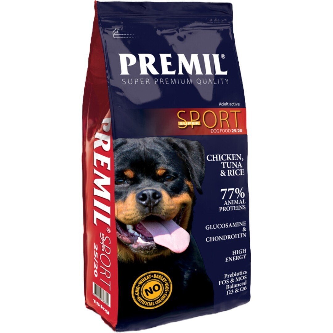 PREMIL Super Premium Sport Сува храна за кучиња [Вреќа 15кг]