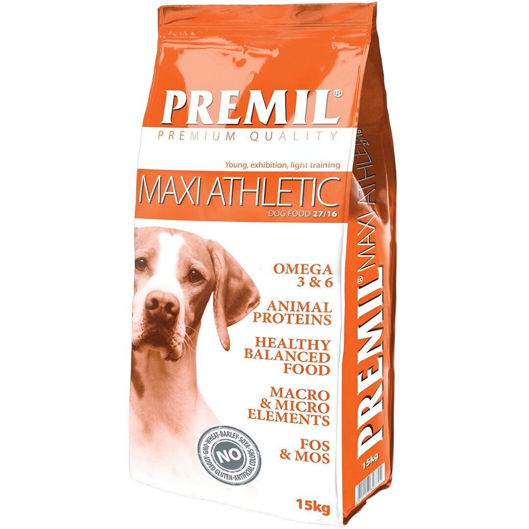PREMIL Premium Maxi Athletic Сува храна за кучиња [Вреќа 15кг]