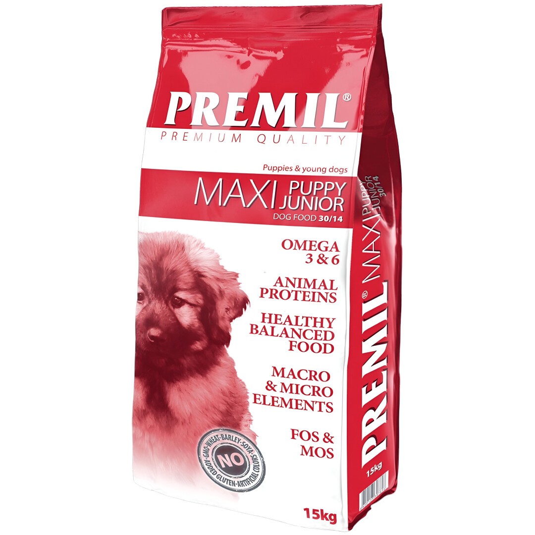 PREMIL Premium Maxi Puppy-Junior Сува храна за кучиња [Вреќа 15кг]