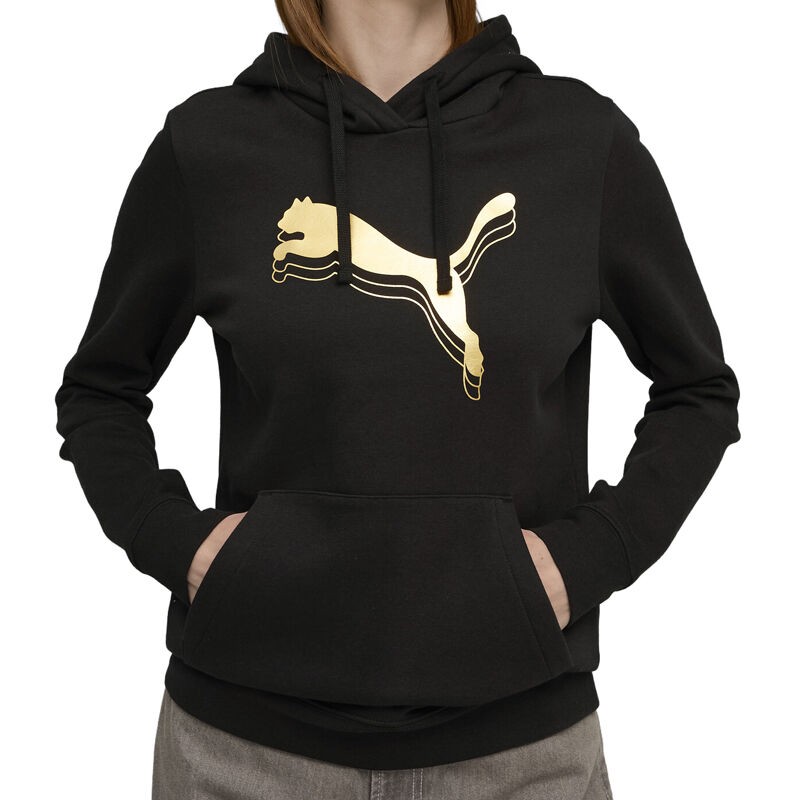 Puma Женски дуксер, Ess Metallic, Црн