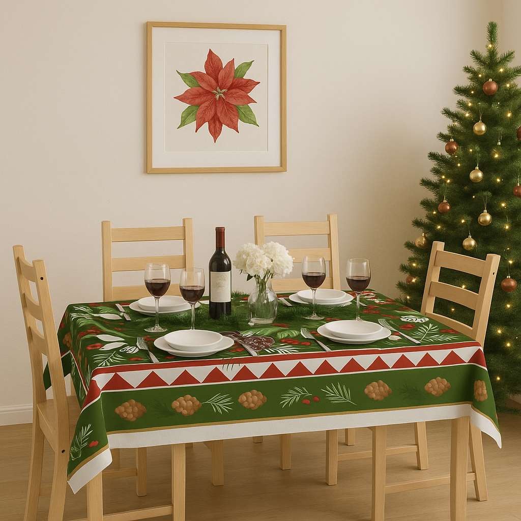 Чаршаф за маса Hermia Hm-Tblnwy26-5, 140 x 220 см, шарен