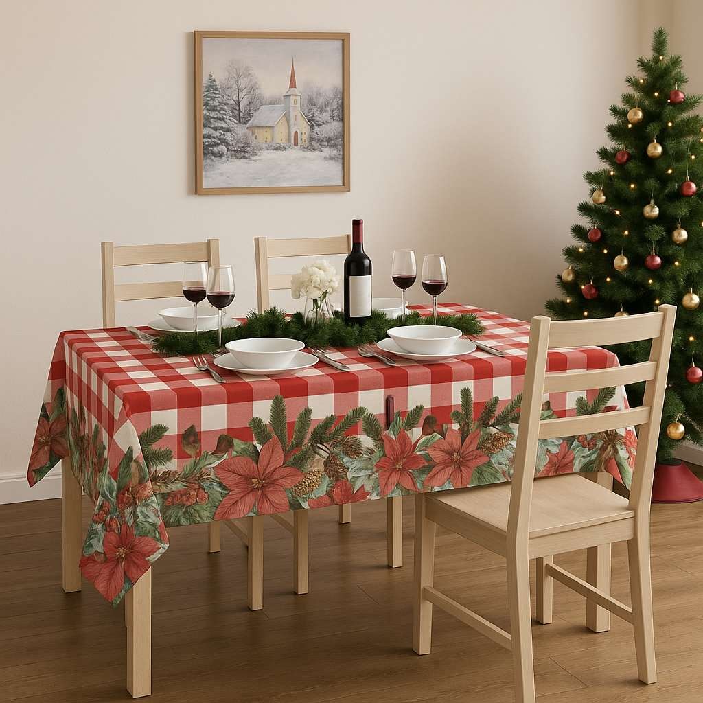 Чаршаф за маса Хермија Hm-Tblnwy26-1, 140 x 300 см, шарен