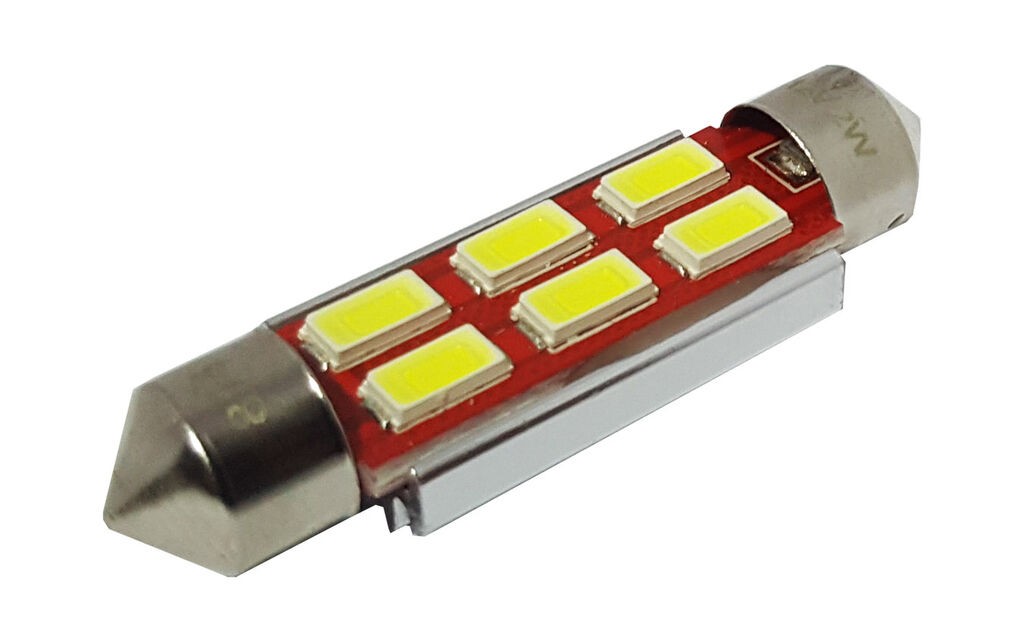 Trifa C10W LED 12V, Сијалица 170 mA 6 SMD C5W бела 11×41 SV8.5-8 Trifa 04815