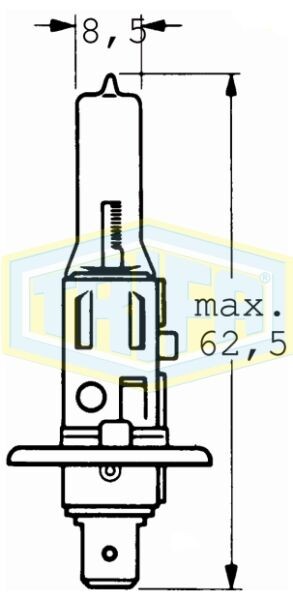 Trifa Сијалица 12V H1 55W Dark P14.5s 75655