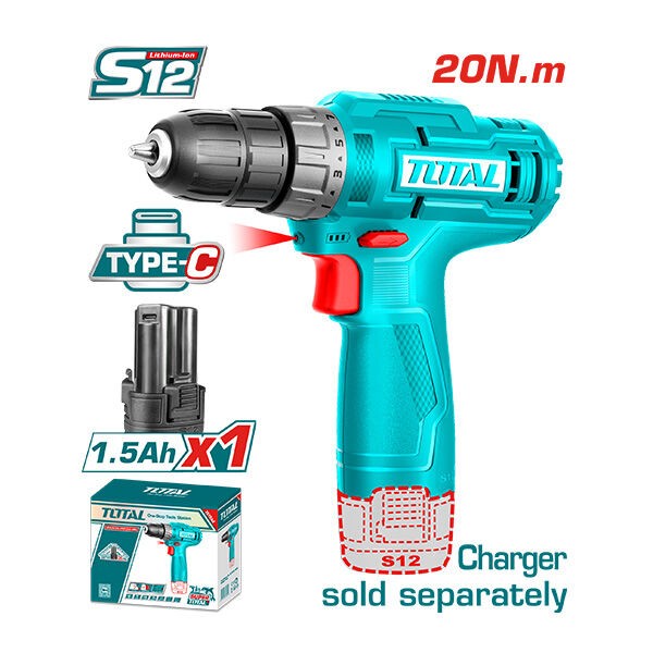 TOTAL Шрафлица 12V 1Бат. Tdli12428 245046