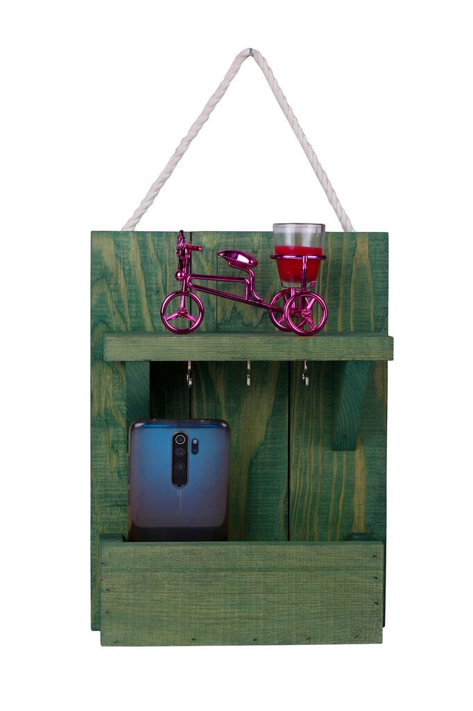 Полица за клучеви Aberto Design 214, 31x24x8 см, зелена