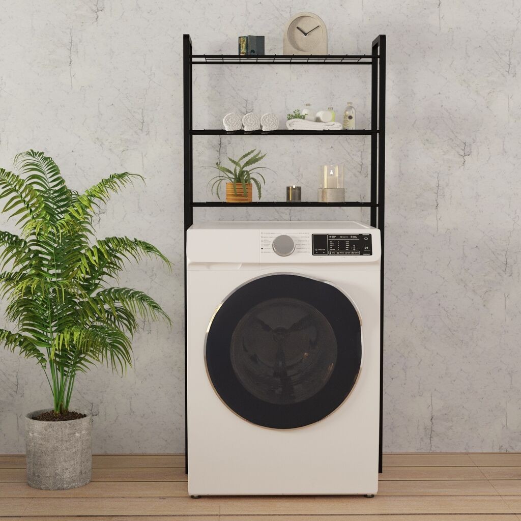 Полица за Машина за Перење Hanah Home Nigel, 24X68X150Cm, Црна
