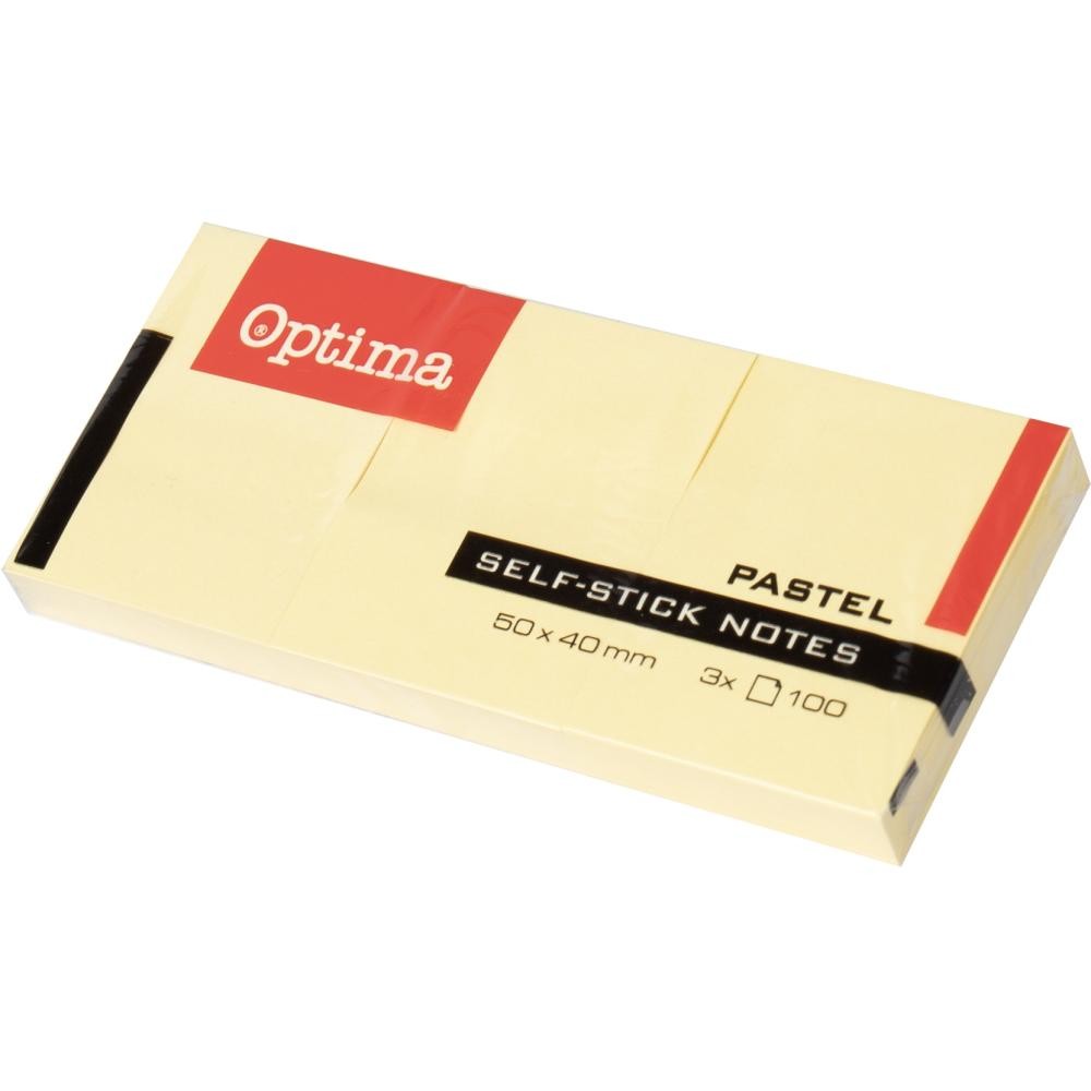 Optima Стикер 50х40 /100 х3 жолт 122943