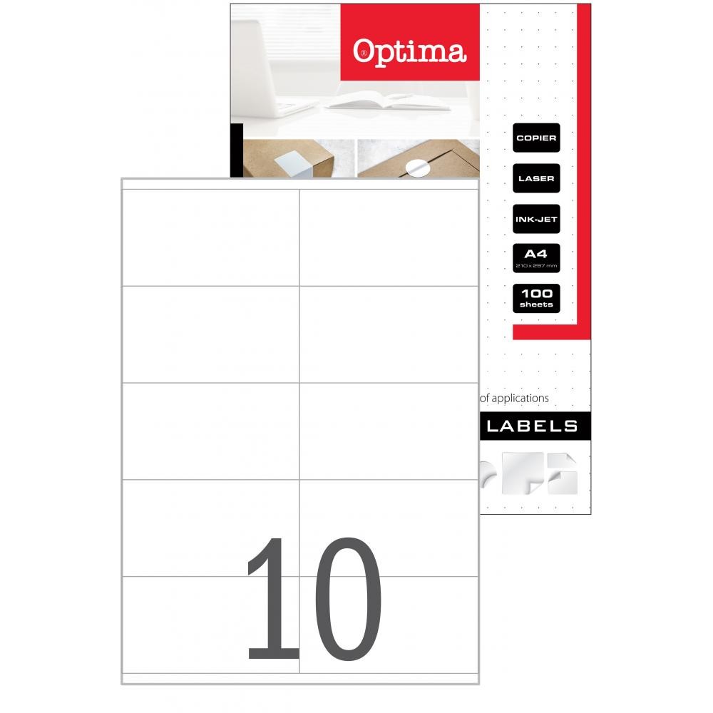 Optima Етикети 105х57/100 10 32101