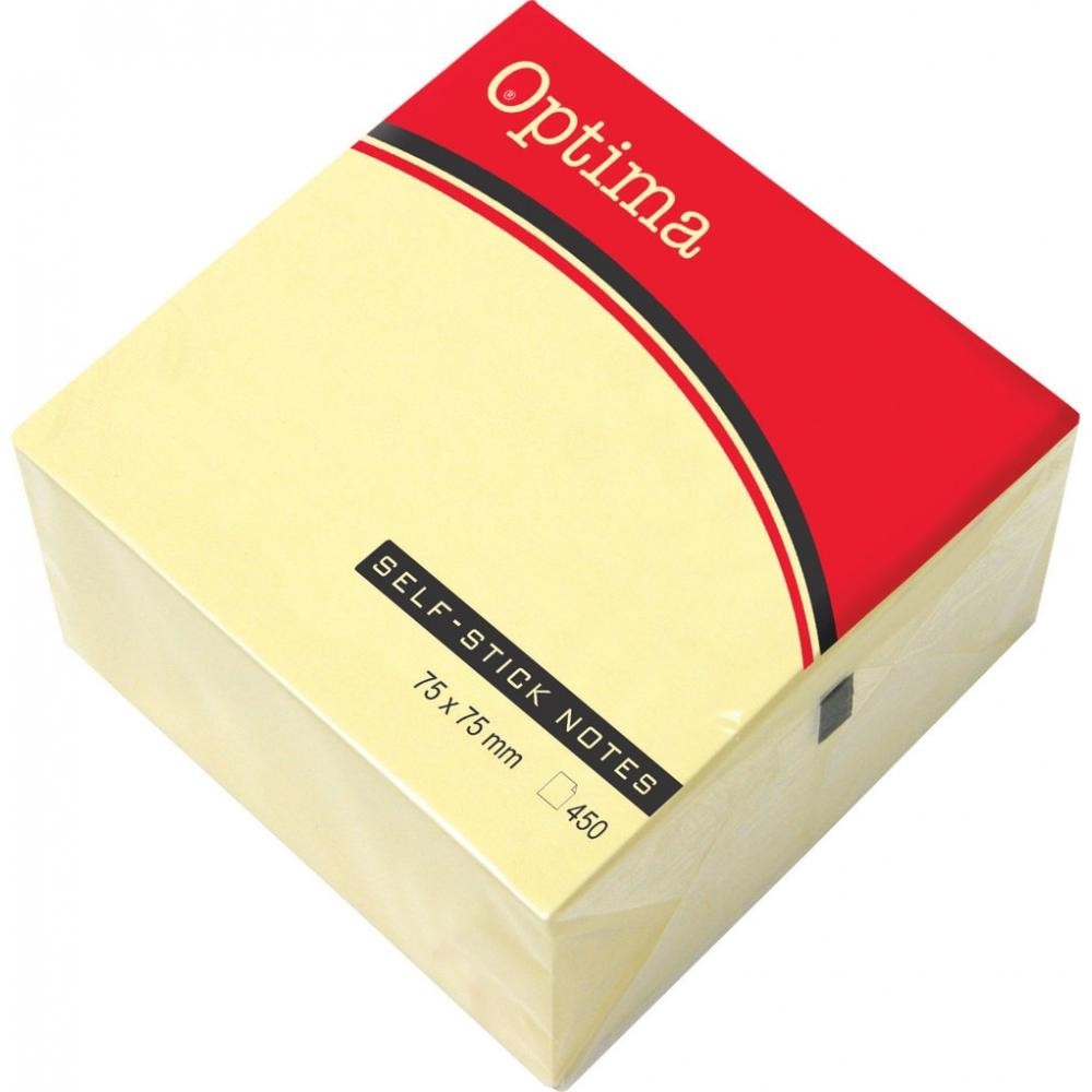 Optima Стикер 76х76 /450 жолт 22916б