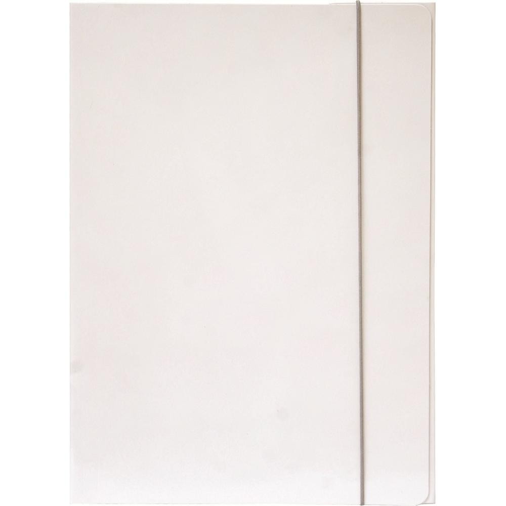 Optima Папка со ластик бела 600г 60676