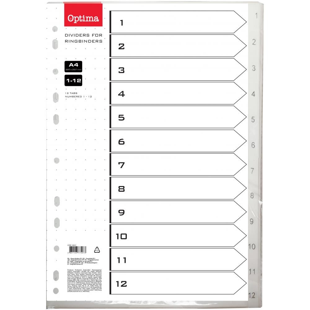 Optima Разделувачи бели 1-12  128221