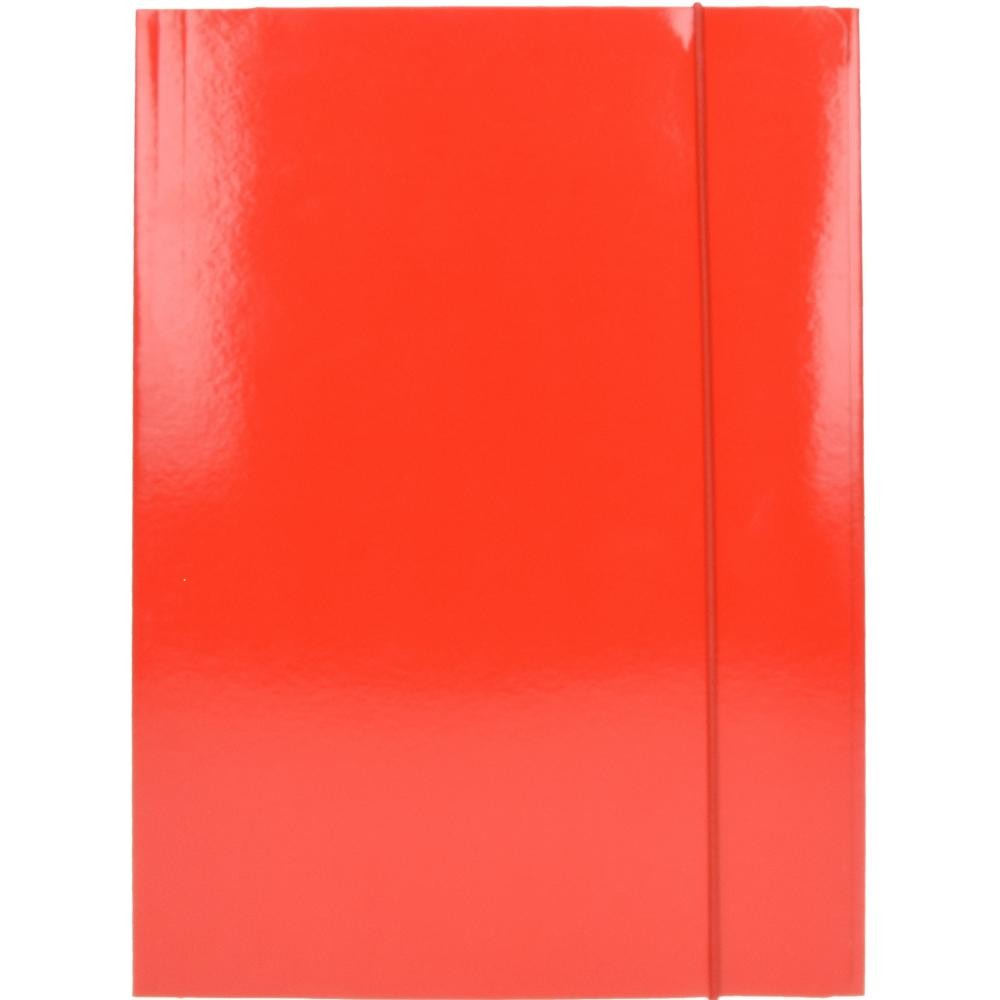 Optima Папка со ластик црвена 600г 60673