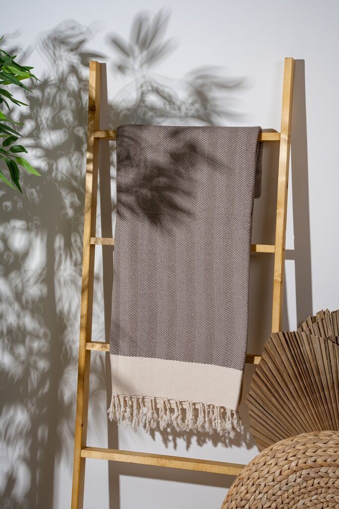 L'essentiel Maison Пешкир за плажа Баликсирти, 90x180 cm, кафеава