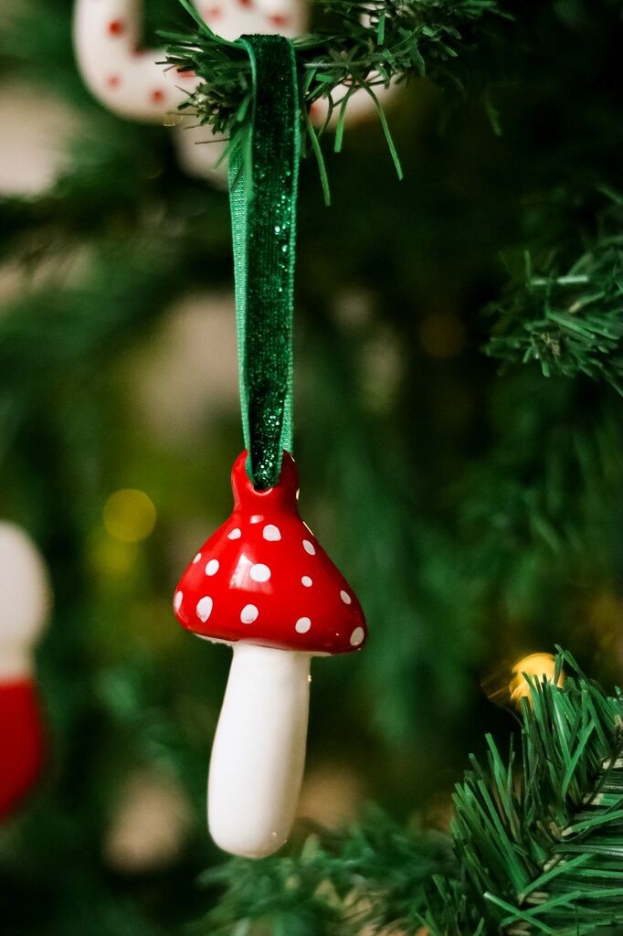 Аберто Дизајн Божиќна декорација BSY513, црвена и бела