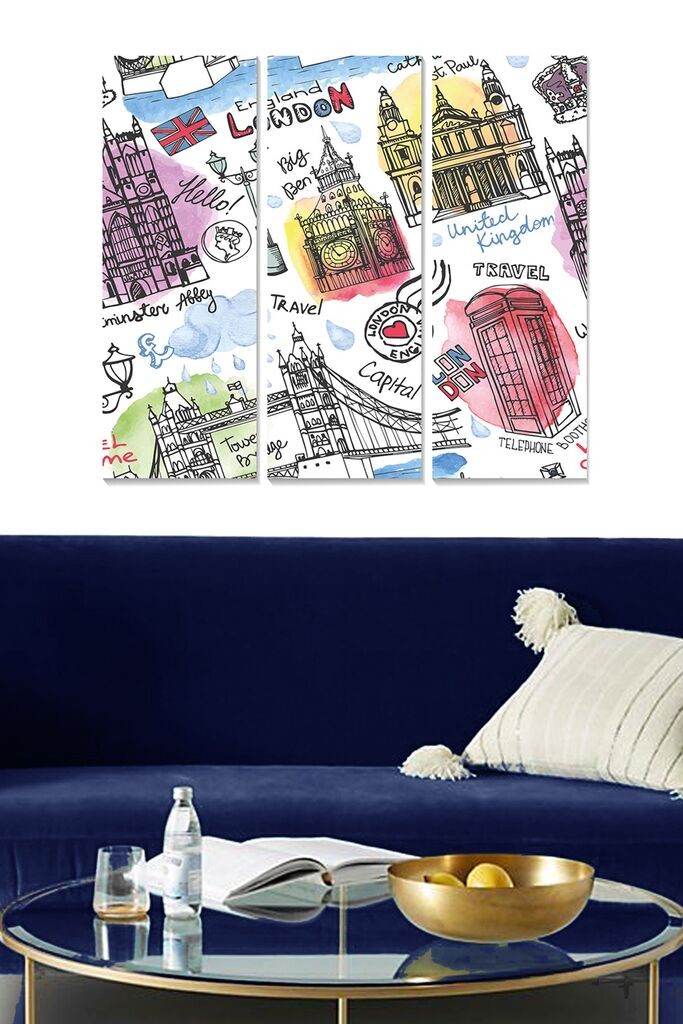 Wallity Слика со LED Осветлување Pop Art Melting Love, 44x66 cm