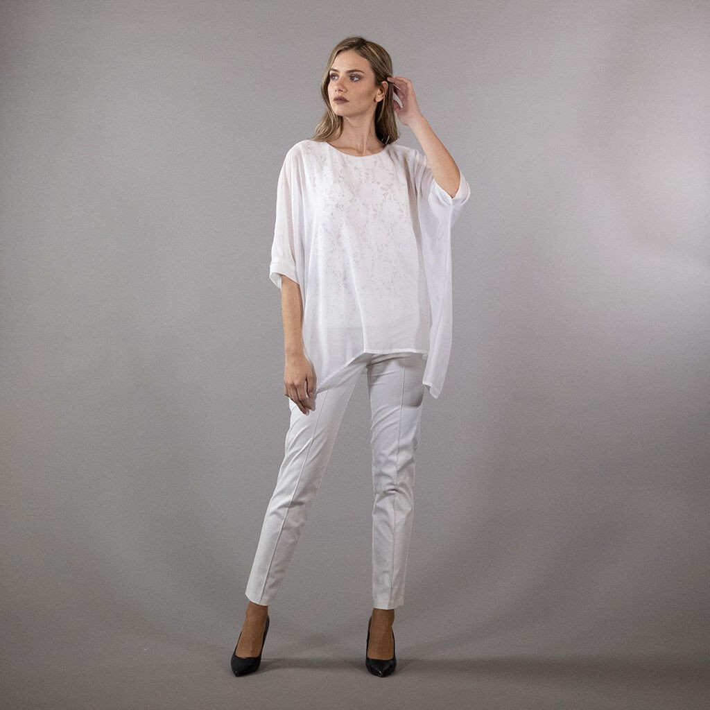 Astibo Панталони БАМБИТ - бела, 46