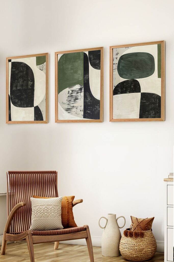 Wallity Сет Врамени MDF Слика Myk3015-3, 3 Дела