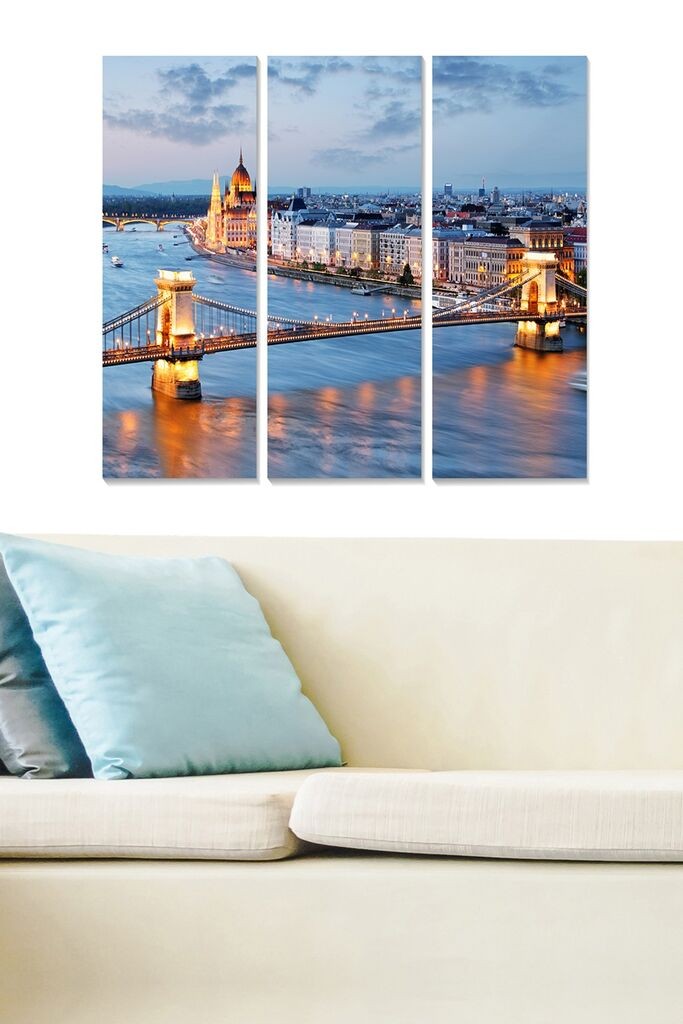 Wallity Сет Врамени MDF Слика Myk3006-1, 3 Дела