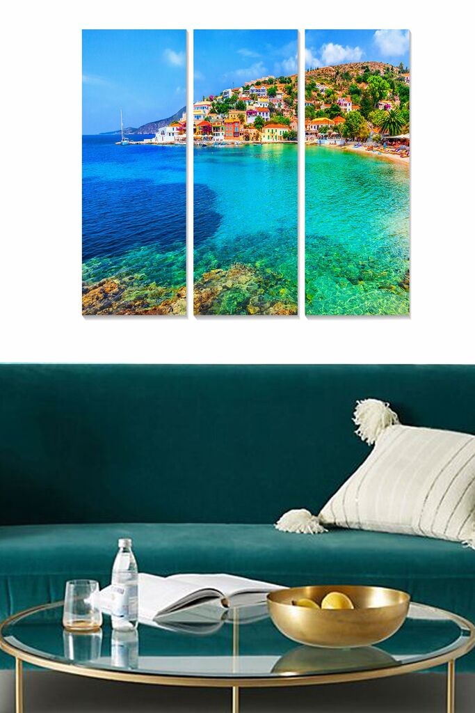 Wallity Слика со LED Осветлување The Great Wave off Kanagawa, 44x66 cm