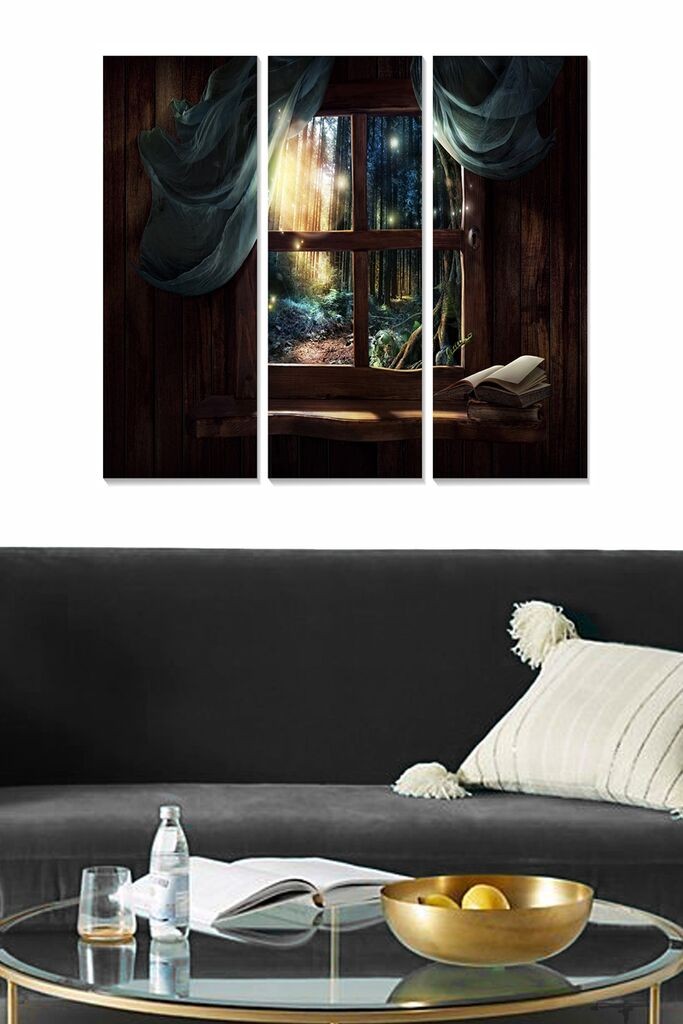 Wallity Сет Врамени MDF Слика Myk3009-1, 3 Дела