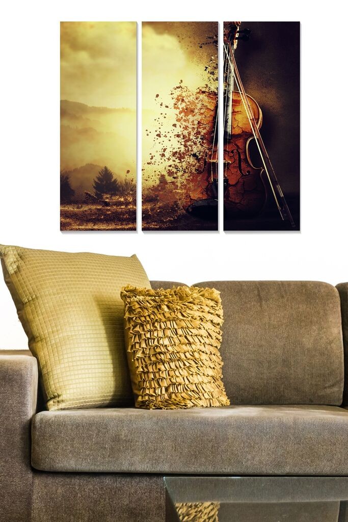 Wallity Слика со LED Осветлување Moon, 66x99 cm