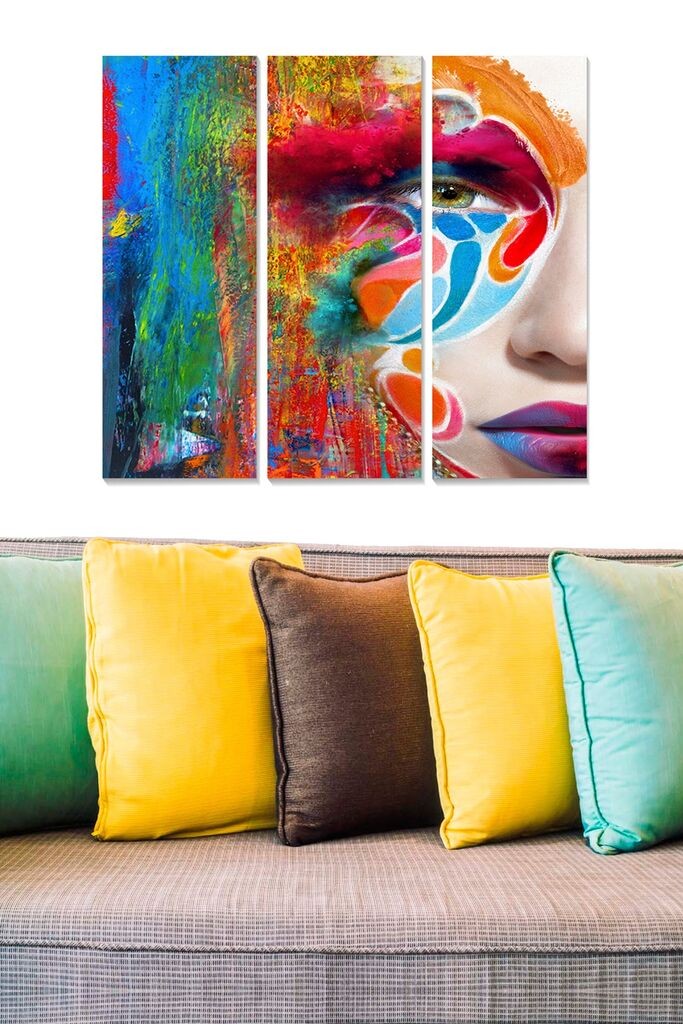 Wallity Слика со LED Осветлување Street Art Bad Made Beautiful, 66x99 cm