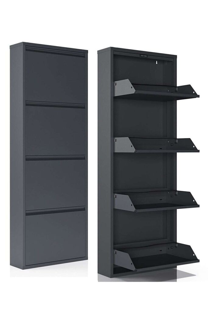 Полица за чевли Hanah Home Marino 4, 50x137x15 см, Антрацит