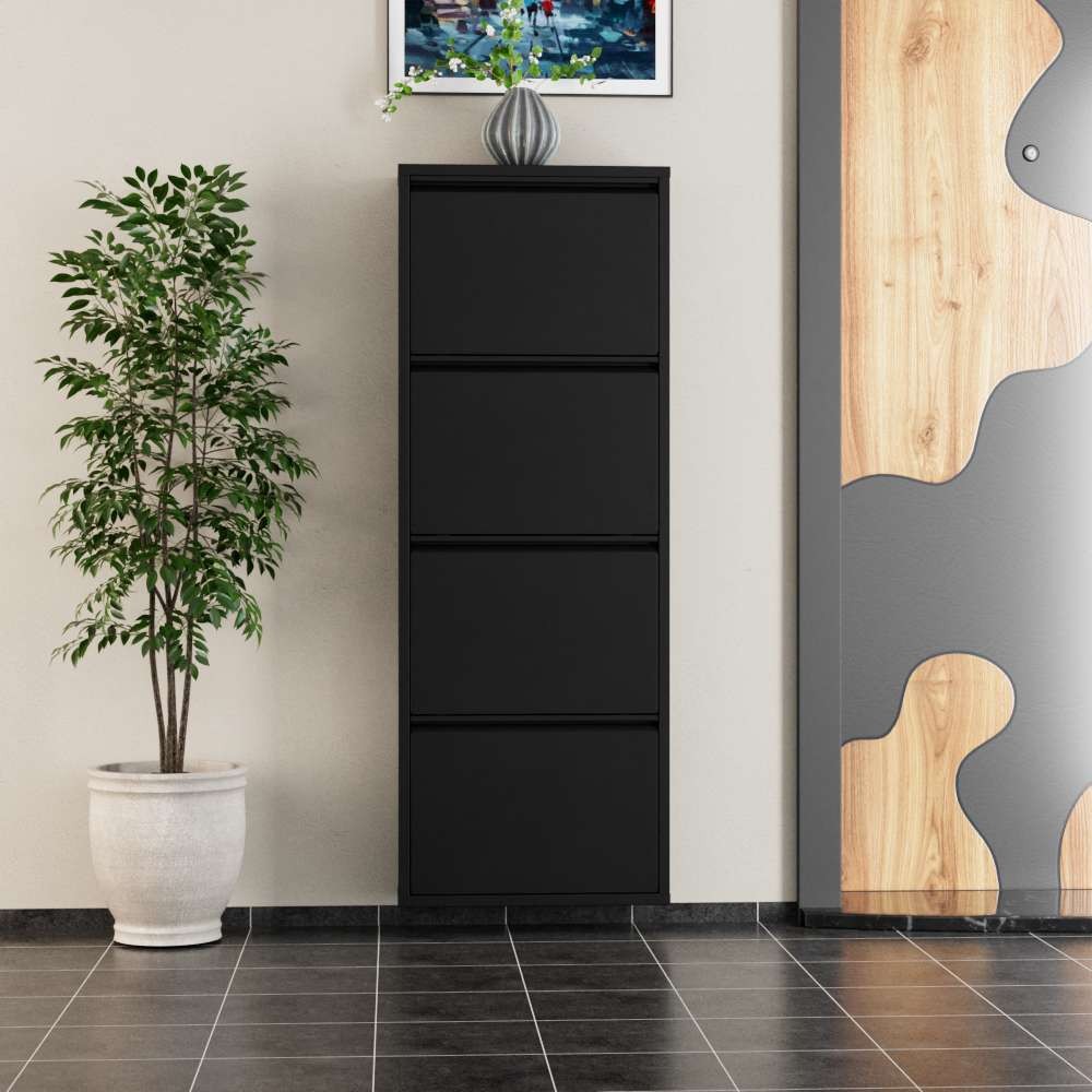 Полица за чевли Hanah Home, 50x136x15 см, црна