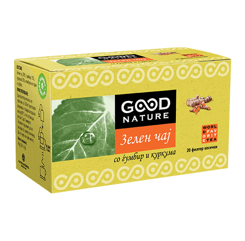 ALKALOID Зелен чаj GOOD NATURE со ѓумбир и куркума 20 кесички