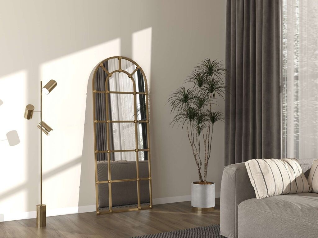 Подно огледало Hanah Home Овалис Дар, 70 см x 180 см, златна боја