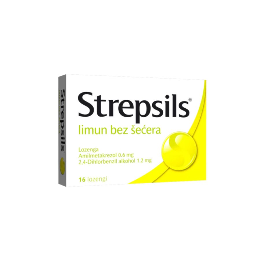 STREPSILS Пастили Лимон без шеќер x 16
