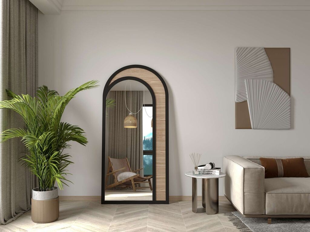 Подно огледало Hanah Home Rafza, 80 см x 170 см, црно